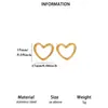 Pendientes Cruzados de Acero Inoxidable Chapados en Oro con Forma de Corazón de Estilo Nuevo Sencillo para Mujer Pendientes de Amor de Moda de Gama Alta Venta al por Mayor de Gama Alta