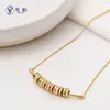 Collar de sonrisas con cuentas de diamante transfronterizo personalidad letras diy familia mamá Día de la Madre nombre artículo para la clavícula de acero inoxidable