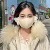 Mascarilla Cálida de Nube para Invierno 2025 Rellena Linda Protección para Orejas Extraíble Transpirable Protección contra el Frío Máscara Dos en Uno Orejeras