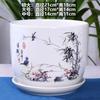 Vaso de Flores Cerâmica Médio Extra Grande com Prato Doméstico Jiboia Suculenta Criativo Vaso de Flores Peônia Atacado