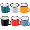 Venta al por mayor de fábrica creativo retro rizado viejo hierro tarro de té taza de café 350ml taza de esmalte LOGO