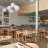 Mesa de Comedor de Madera Maciza para Tienda de Té con Leche Estilo Japonés, Mesa Cuadrada Especial para Panadería y Pastelería, Mesa y Sillas de Ocio para Cafetería, Mesa Comercial para Restaurante