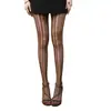 Medias Adelgazantes Rayadas de Otoño e Invierno Rojo Oscuro Populares del Milenio Pantimedias Finas Versátiles con Patrón Oscuro 6196