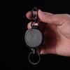 Llavero retráctil de fácil extracción con cadena de anilla, función de cordón multiusos, para exteriores, viajes, portátil para colgar, mochila, cuerda anti-pérdida