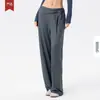 [Estritamente Selecionado] Calça Feminina Ampla e Respirável com Caimento Fluido, Pernas Largas e Cinto Removível, Calça Fitness, Calça Esportiva Casual de Pernas Retas Emagrecidora