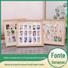 Campus Time Photo Frame Moldura de registro de crescimento infantil Moldura de mesa para fotos Comemoração de casamento Bebê Comemoração de ano infantil Moldura de fotos