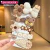 Nuevos Accesorios para el Cabello de Moño para Niños, Pinzas para el Cabello de Felpa Color Café con Leche, Pinzas Laterales Lindas para Niñas, Accesorios para el Flequillo