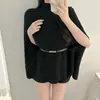 Otoño 2026 Nuevo Estilo Coreano de Nicho Diseño Femenino Vestido Corto Ajustado con Suéter y Mangas