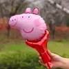 Liquidação de Balões Bastão de Mão da Série Peppa Pig, Balões de Folha de Alumínio de Desenho Animado Infantil, Balões de Mão, Brindes Promocionais