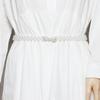 Vestido feminino com corrente de cintura de pérola Vestido feminino sofisticado 2022 novo vestido com vedação na cintura para o verão