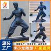 Fabricantes fazem ginásio de artes marciais ginásio de boxe escultura de porta figura grande ornamentos escultura de Bruce Lee em aço e vidro