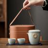 Juego de Té de Viaje Horno Ru Traje Exterior Portátil Té Kung Fu Taza Expreso Xianglong Juego de Regalo Acompañante Año del Dragón