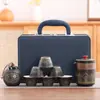 Juego de té de viaje traje portátil para exteriores juego de té kung fu taza rápida de cerámica empresa mayorista regalos publicitarios de negocios