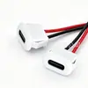 Conector hembra Tipo-C tipo tarjeta, blanco con cable, accesorio para lámpara de cielo estrellado, eliminador de ácaros y puerto de carga para electrodomésticos pequeños