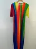 Calidad Contrarreloj 25 Verano Nuevo Cuello Redondo Estampado a Cuadros Vestido Plisado Suelto Adelgazante Elegante