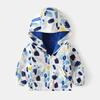 2024 Novo Corta-vento de Veludo Infantil de Outono e Inverno Jaqueta Estampada Infantil Lã Polar Infantil Espessada Quente Algodão de Assalto Roupa Exterior