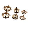 Accesorios de Joyería Estilo Antiguo Cobre Fundido 6mm 8mm Ágata Piedra Preciosa Montura Pasador Estilo Antiguo Materiales para Accesorios del Cabello Estilo Étnico Chino