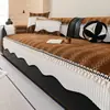 Cojín de Sofá de Forma Especial Chenilla Todas las Estaciones Universal Lujo Ligero Sensación de Gama Alta Antideslizante Fijo Resistente a Arañazos de Gato Funda de Sofá