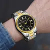 2025 Lançamento Transfronteiriço Novo Relógio Casual Masculino com Pulseira de Aço Decorado com Diamantes Esportivo Quartzo Itens de Performance Venda por Atacado