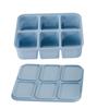 Caja de suplemento alimenticio de silicona para bebés, compartimento refrigerado para congelados, caja de almacenamiento de suplemento alimenticio para bebés, caja de suplemento alimenticio de rejilla 12-6-4 con tapa