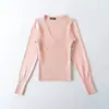 2026 Nuevo Estilo Madura Elegante Suéter de Punto de Manga Larga con Cuello en V Cruzado, Favorecedor y Elegante, Capa Base Ajustada a la Cintura para Mujer en Primavera