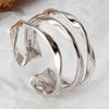J1012 Diseño Minimalista Europeo y Americano Sentido del Diseño Anillo Retorcido de Tres Capas de Plata de Ley S925 Diseño de Sentido para Mujer Anillo Abierto para Dedo