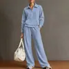 Outono 2026 Novo Cruzamento Europeu e Americano Roupas Femininas Casuais Estilo Preguiçoso Cor Sólida Conjunto Versátil para o Dia a Dia