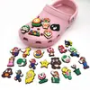 Juego Clásico Mario Zapatos con Agujeros Accesorios Hebilla de Zapato de Pegamento Suave de PVC Zapatos DIY Flor de Zapato Accesorios para Zapatos de Jardín Decorativos