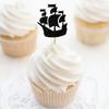 Tarjeta para Pastel de Barco Pirata Multicolor de Venta Caliente Transfronteriza Tarjeta para Fiesta de Cumpleaños de Bebé con Temática Pirata Náutica