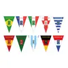Banderines Triangulares Colgantes de la Copa Mundial 2026 EE. UU.-Canadá-México Banderines Colgantes Banderines de Cadena Extranjeros Banderines Colgantes Decorativos para Tiendas de Deportes de Bar y Lotería