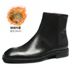 [Grande Venda] Botas Martin de Couro Genuíno Botas Masculinas Novas Botas Retro de Couro Genuíno Zíper Estilo Britânico Sapatos de Cano Alto