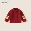 Bangxuan Huzhou Zhili Ropa Infantil Suéter para Niños Ambiente Festivo Ropa Interior Infantil Top Tejido Abrigo Engrosado para Niñas