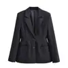 Nova Moda Outono Feminina Estilo Europeu e Americano Blazer Slim Fit Calças Casuais de Cintura Alta Conjunto Venda por Atacado para Comércio Exterior