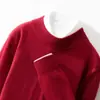 Suéter unissex 100% lã transfronteiriço, gola alta discreta, pulôver liso, suéter base, malha solta casual de negócios para outono e inverno