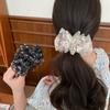 Pinza de Plisado de Gasa Estampada de Gama Alta para Mujer Tamaño Grande Nuevo Clip para el Cabello 2025 para la Parte Posterior de la Cabeza Pinza de Tiburón Accesorios para el Cabello