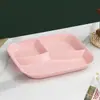 Prato de Café da Manhã de Plástico Estilo Ins 211 Prato para Refeição Redutora de Gordura Prato Dividido Estilo Coreano Prato Dividido Quantitativo Doméstico Prato Redondo para Frutas