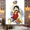 Tela de Fondo One Piece Tela Colgante ins Decoración de Cabecera de Dormitorio Universitario Transformación Tela de Pared de Dibujos Animados Luffy Solonica
