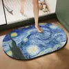 Alfombrilla de Diatomeas para Baño, Alfombrilla para Pies Resistente a la Suciedad Estilo Americano, Alfombrilla Absorbente de Agua Antideslizante para Inodoro, Alfombra de Separación Seca y Húmeda