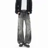 Tendencia Otoño 2026 Calle Alta Americana Patrón de Rayos Retro Jeans Negros Ligeramente Acampanados Nuevos Pantalones Largos Adelgazantes para Hombres y Mujeres