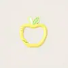 Cierre de Resorte en Forma de Manzana de Colores Pintado Anillo Abierto Redondo Llavero Accesorios DIY y Anillo de Conexión de Aleación Colgante para Bolso