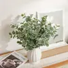 Yebaiying Flor Artificial Hoja de Dinero de 7 Puntas Planta Verde Venta al por Mayor Decoración de Boda Artesanía Estilo INS Flor Simulada