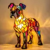 Adornos de resina de la nueva serie de perros transfronterizos, luz nocturna LED, arte, estatua de animal, decoración creativa para el hogar, escritorio