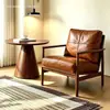 Silla Hank de madera maciza estilo nórdico, sillón individual para apartamentos pequeños, hoteles y casas de huéspedes, conjunto de mesa y silla de sofá perezoso para el ocio