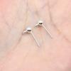 Arete de acero inoxidable transfronterizo con cuenta dorada 3-6 mm arete de frijol soldadura perla anillo de cuentas alfiler accesorios de joyería DIY