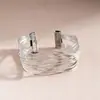 Pulsera abierta multicapa hueca cepillada transfronteriza europea y americana, estilo metálico, brazalete de brazo moderno y elegante, joyería de nicho para mujeres commuters