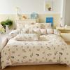 Juego de Cama Jacquard de Hilo Doble Personalizado Transfronterizo de Cuatro Piezas, Algodón Xiaozhu de Tres Piezas, Ropa de Cama Fresca con Estampado Floral para Dormitorio de Estudiantes