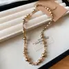Collar Redondo con Cuentas de Cristal Estilo Bohemio Lujo Ligero Diseño de Nicho Cadena para Clavícula Collar Casual Estilo Vacaciones para Mujer