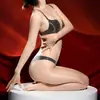 Body Aurora de Qinghe al por mayor Sexy con entrepierna abierta Seda Negra Invisible Ultra-Fino Transparente Brillante Lencería Calcetines Unisex