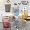 Vaso para enjuague bucal Vaso para cepillo de dientes Vaso transparente para lavado Vaso para pareja Estudiante Vaso para dientes Hogar Hotel Plástico de lujo ligero Anticaída Tanque para dientes