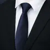 Corbata con cremallera formal de negocios para hombre, Corbata perezosa negra a rayas azules ajustada para novio, Fácil de poner y quitar